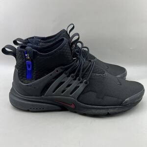 Nike Air Presto Mid Utility Shoes Men Size 12 Black Star Wars Death Star Sneaker